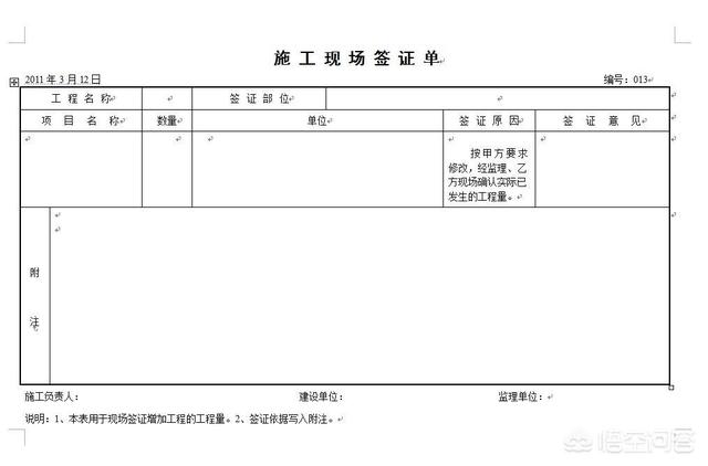 关于工程签证问题？
