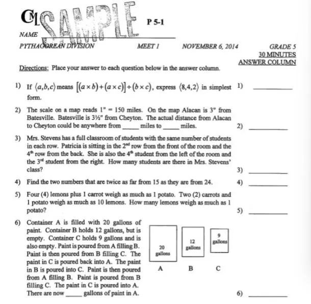 【CML洲际数学联盟】更适合小初学生的竞赛！
