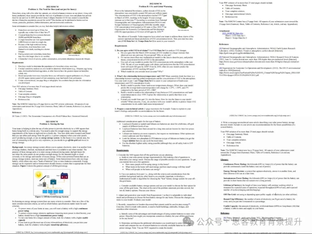 HiMCM竞赛题目有哪些?HiMCM论文获奖标准是什么? HiMCM竞赛题目有哪些?HiMCM论文获奖标准是什么?