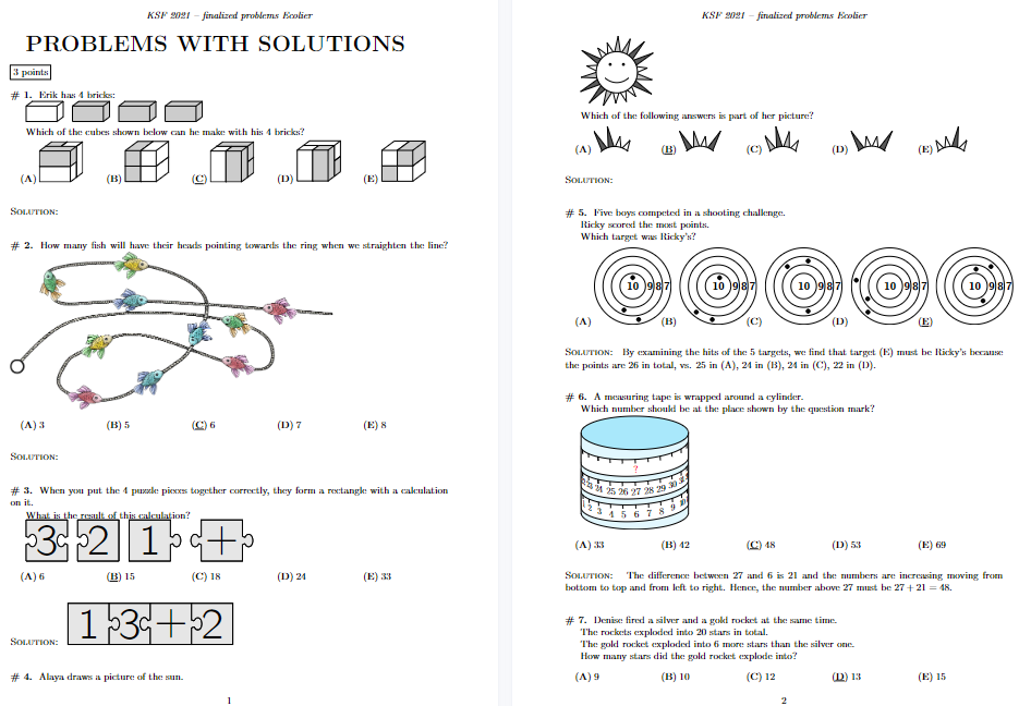 Level1-6等级袋鼠数学竞赛历年真题,资料下载领取! Level1-6等级袋鼠数学竞赛历年真题,资料下载领取!