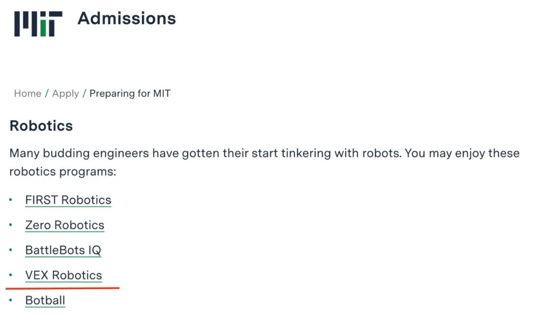 MIT官网推荐活动之一,VEX世界机器人大赛新赛季备赛报名中! MIT官网推荐活动之一,VEX世界机器人大赛新赛季备赛报名中!