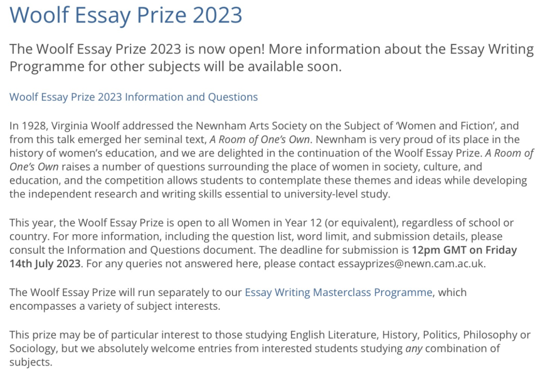 剑桥大学主办的学术写作比赛,首次接受全球投稿 剑桥大学主办的学术写作比赛,首次接受全球投稿