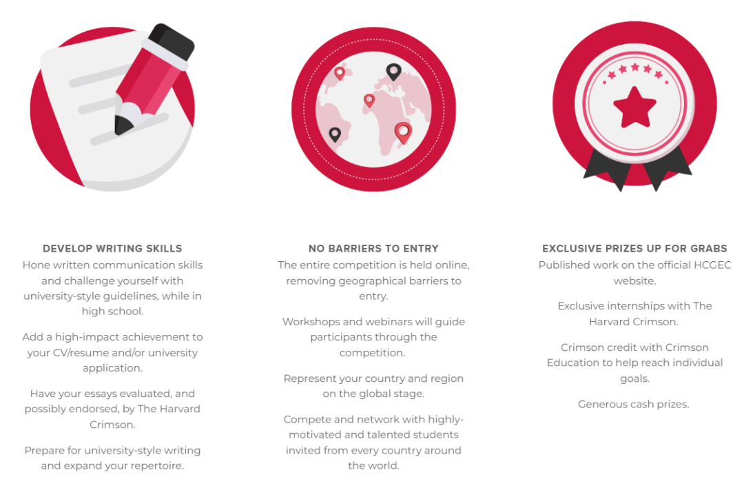 【全年学术规划资源贴】HCGEC哈佛Crimson全球写作竞赛 【全年学术规划资源贴】HCGEC哈佛Crimson全球写作竞赛