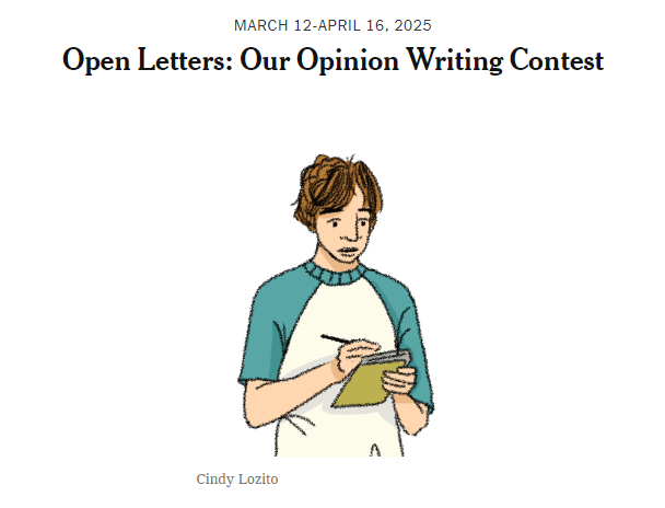 重磅!《纽约时报》写作竞赛日历发布!10大创意类目等你挑战 重磅!《纽约时报》写作竞赛日历发布!10大创意类目等你挑战