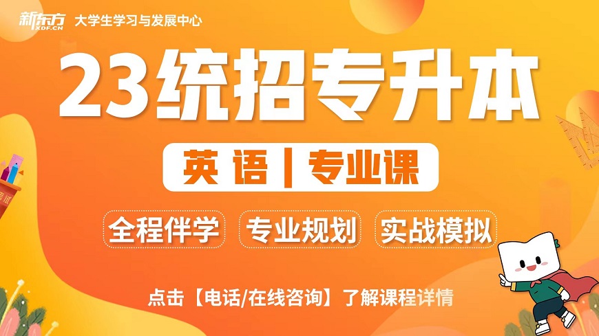济南新东方国内专升本英语培训班一览